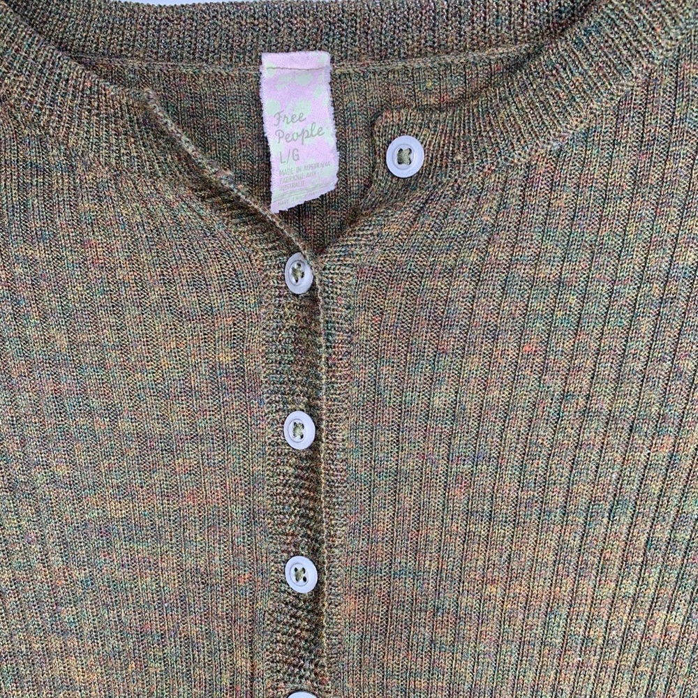 Free People Three Quarter Sleeve Sweater - Picture 2 of 3